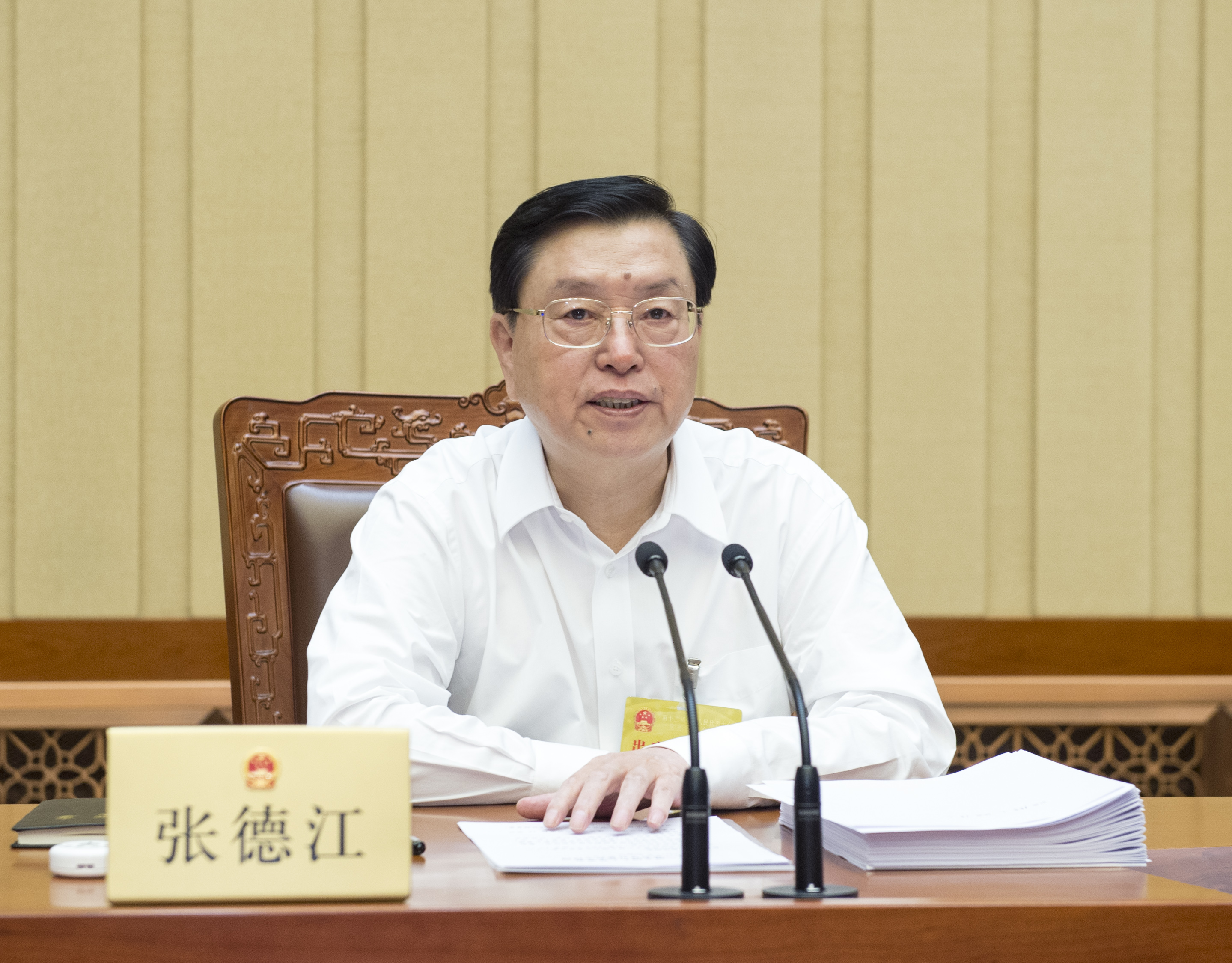 8月29日，十二届全国人大常委会第二十二次会议在北京举行第一次全体会议。张德江委员长主持会议。2　.jpg